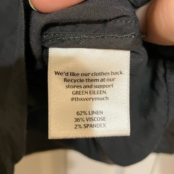 Eileen fisher blazer jacket Sz S Zip Up Linen Blend Charcoal Gray Office Casual - Picture 5 of 7